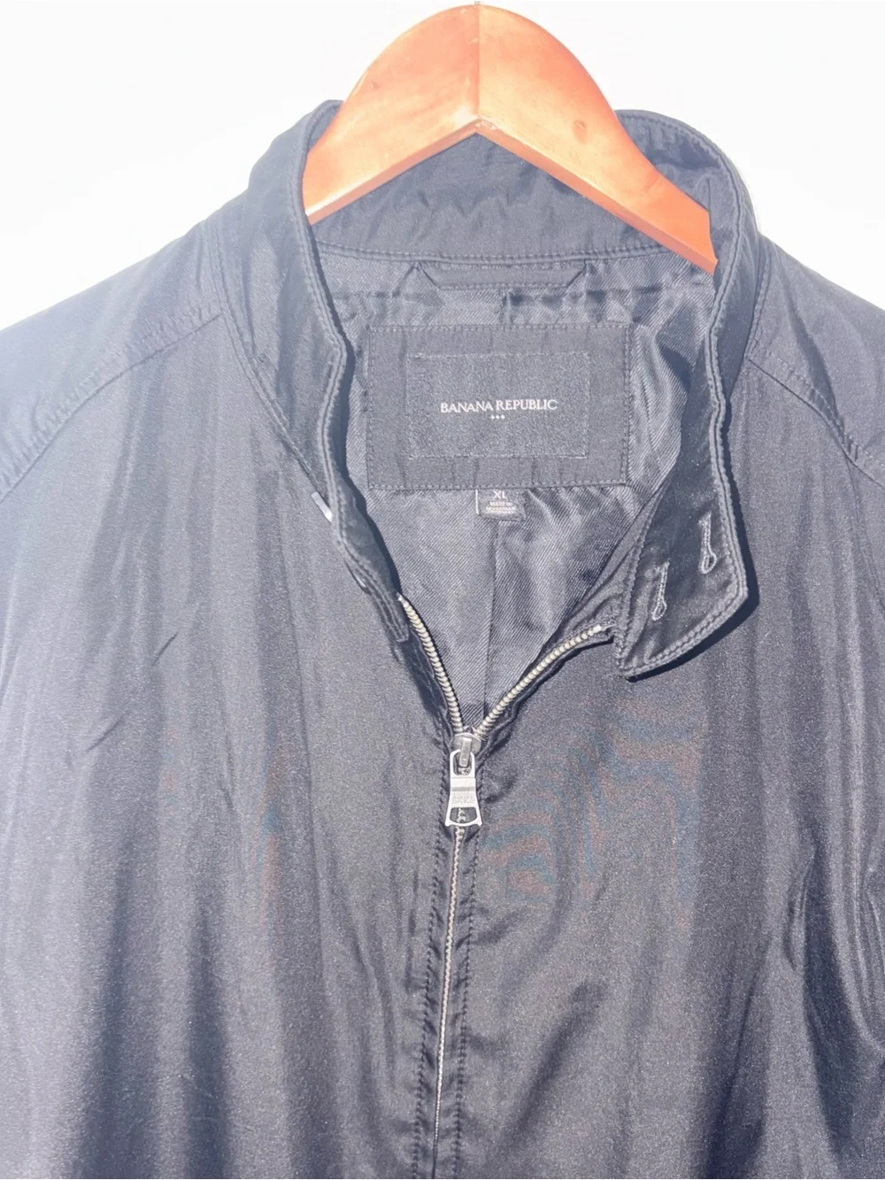 Banana Republic Men’s Black Zip-Front Jacket size XL